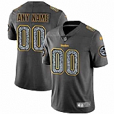 Customized Men's Nike Steelers Gray Static Vapor Untouchable Limited Jersey,baseball caps,new era cap wholesale,wholesale hats